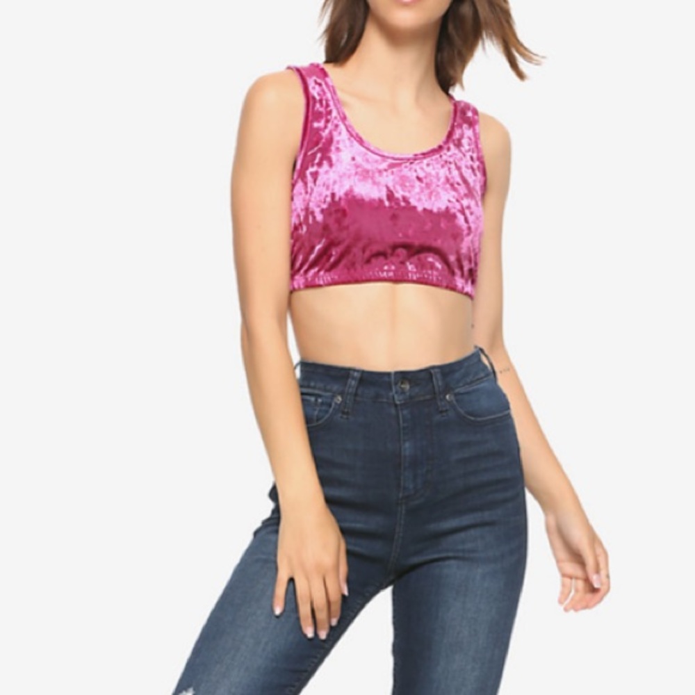 Pink Velvet Bralette‎ Hot Topic